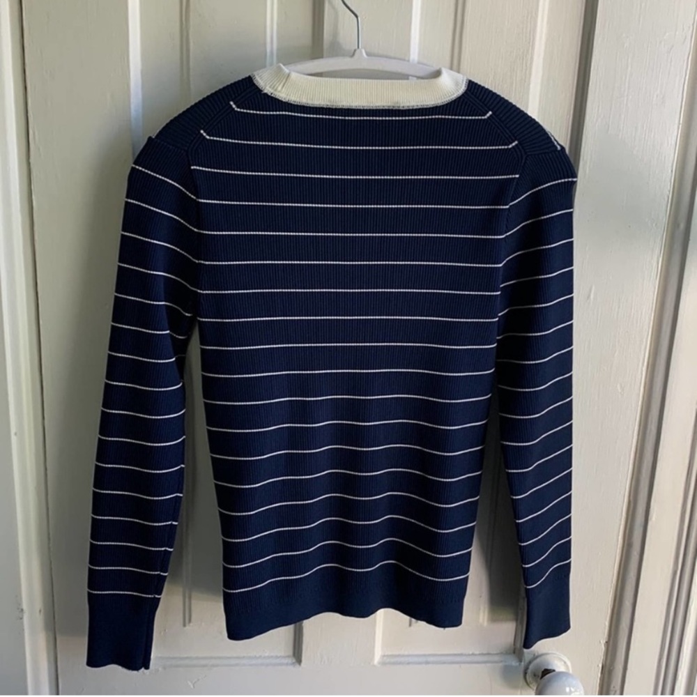 J. Crew Ribbed Crewneck Sweater in Stripe